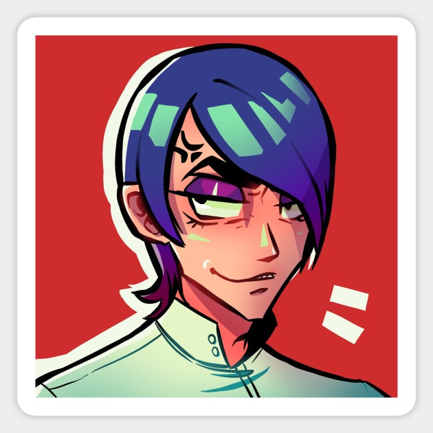 perturbed yusuke Sticker by toothy.crow